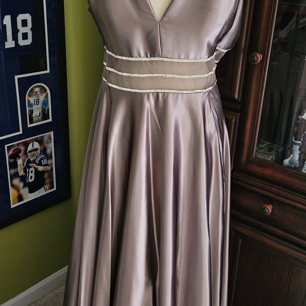Speechless Lavender Maxi Dress with Beaded Accents